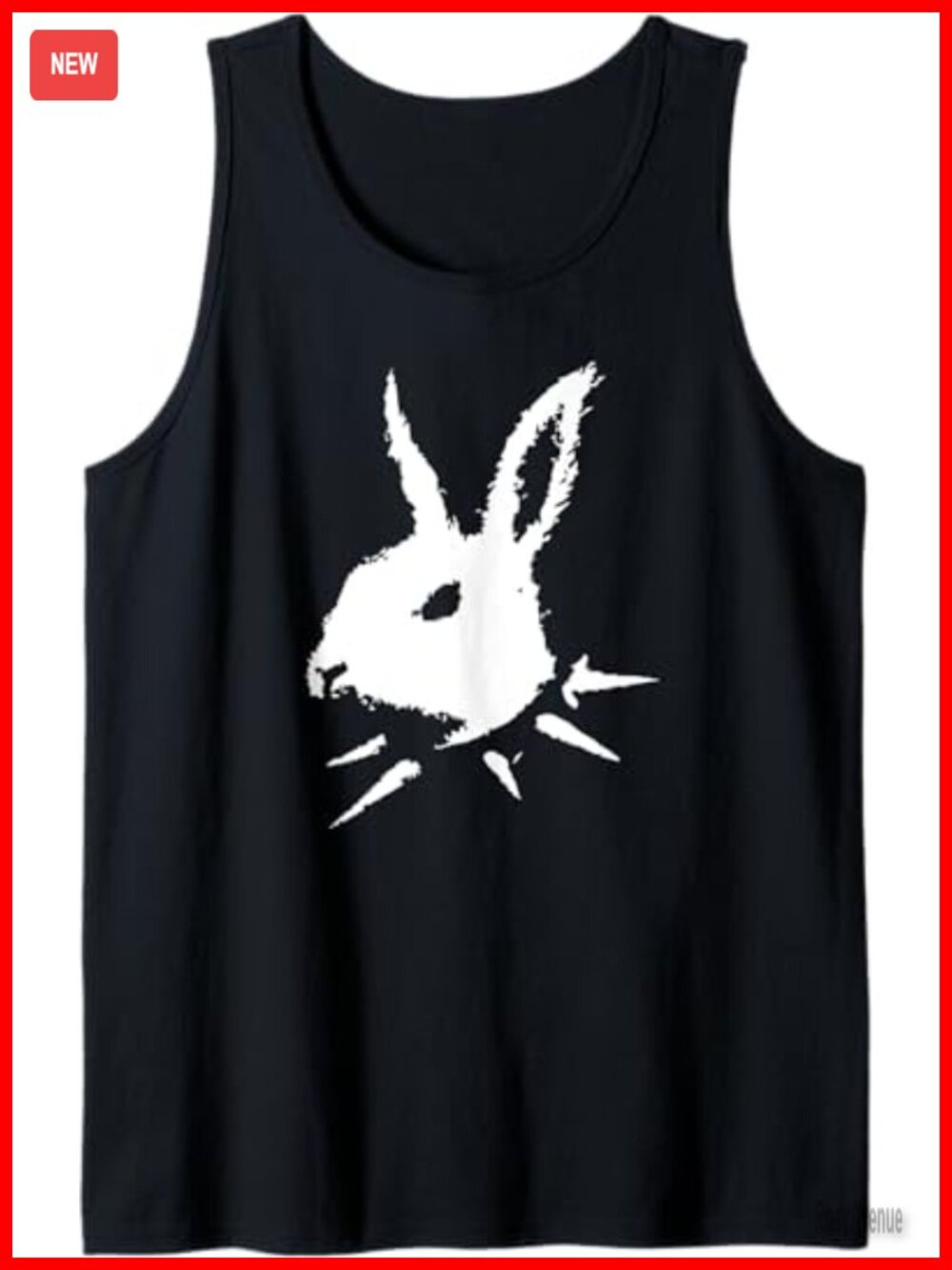 Cute Creepy Bunny Skull Goth Tank Top Punk Y2k Alt Sleeveless